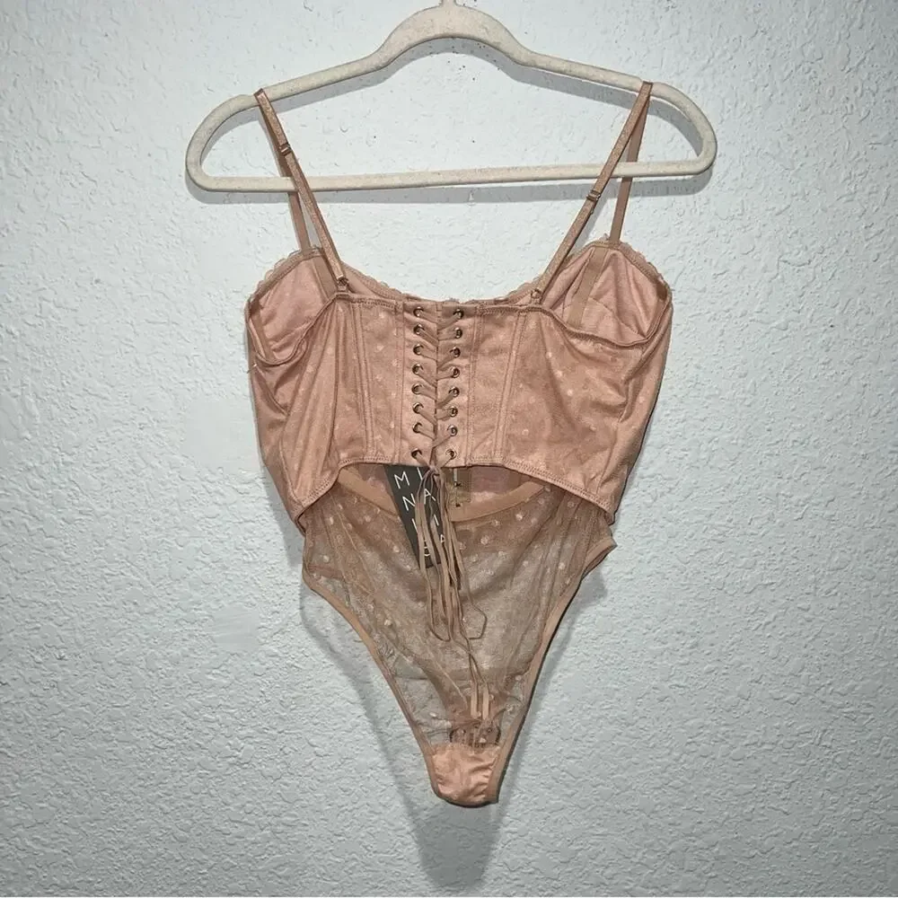 Mina Lisa Clip Dot Bustier & High Rise Panty Set - Picture 2 of 7